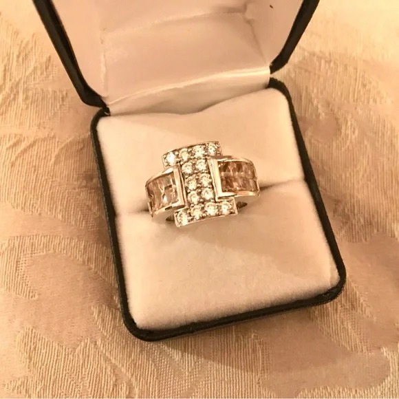 925 Sterling Silver Pink and Clear 925 Ring 🤩 - Picture 6 of 9